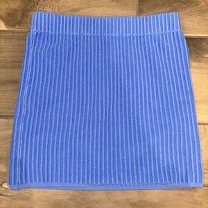 brand? Textured and stretchy Blue and light blue striped Mini Skirt Small💙